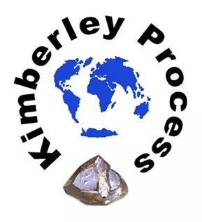 The Kimberley Process Certification Scheme logo to show we only deal with conflict free ethically sourced diamonds.